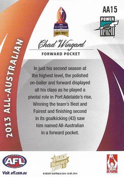 2014 Select AFL Honours Series 1 - All Australian #AA15 Chad Wingard Back